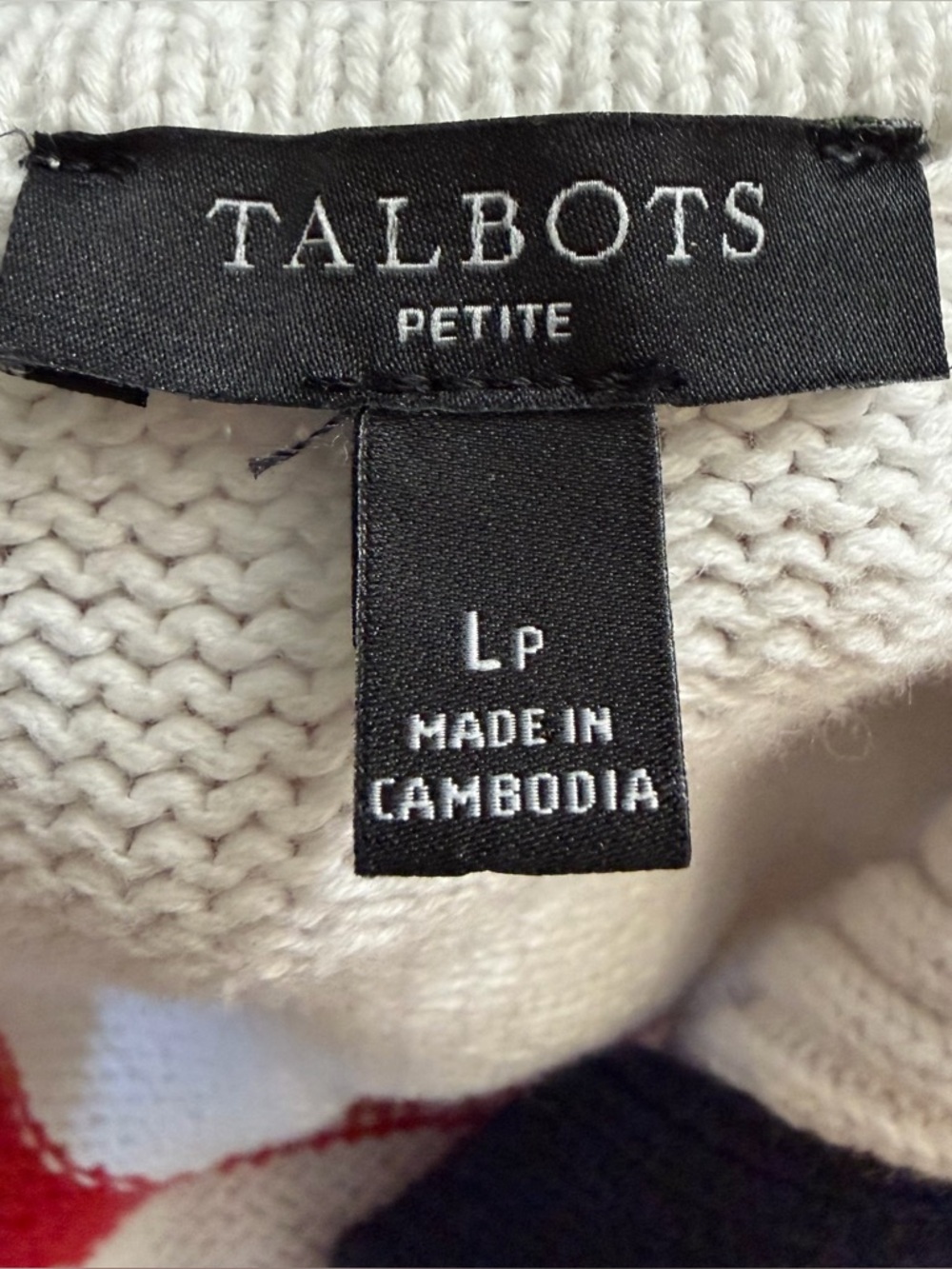 Talbots Sailor Collar Cardigan Sweater - Picture 4 of 5